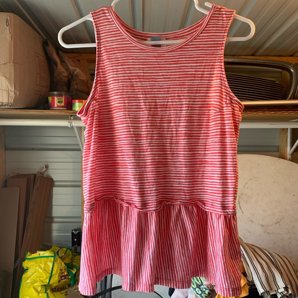 Pink and white striped shirt